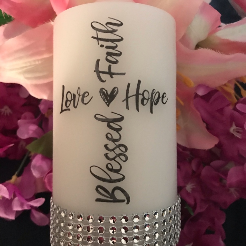 Faith Love Hope Blessed keepsake
